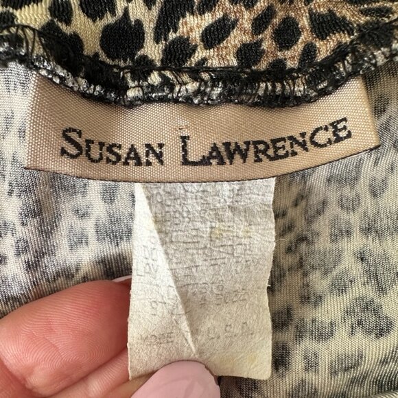 Vintage Cheetah Print Button Front Maxi Skirt Stretch Y2K 90s - S - Picture 5 of 5